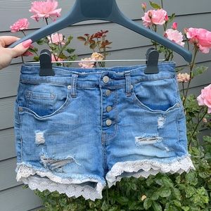 Jean Lace Shorts